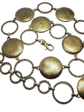 Vintage Medallion Disc Metal Dress Belt Gypsy Renaissance Festival Round Dress